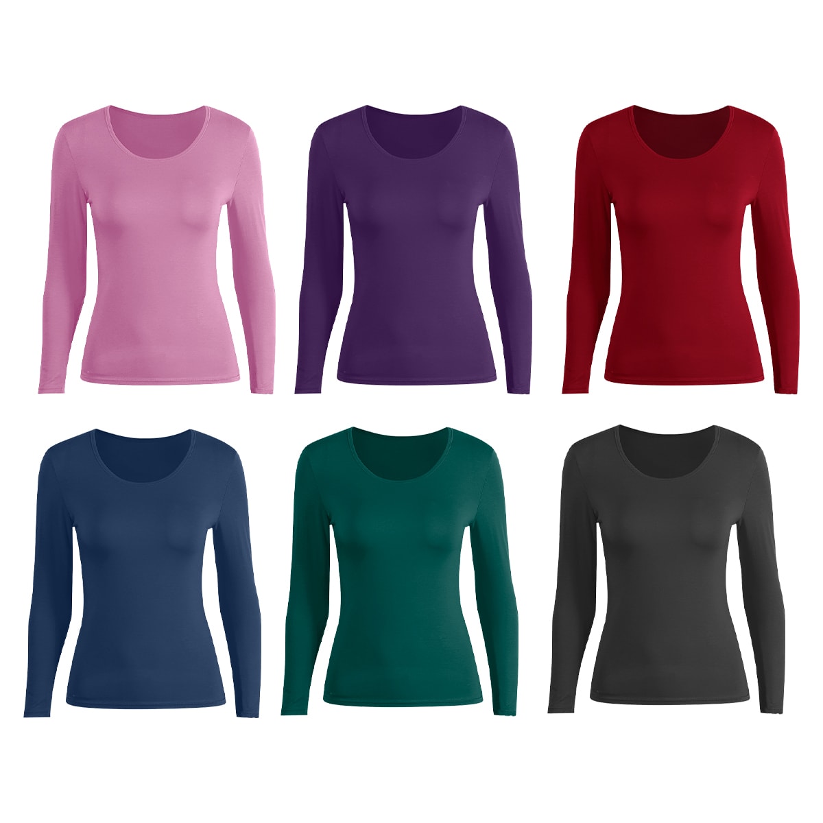 CAMISETA DE MUJER BAMBU MANGA LARGA |12 UNID Omas mucho más