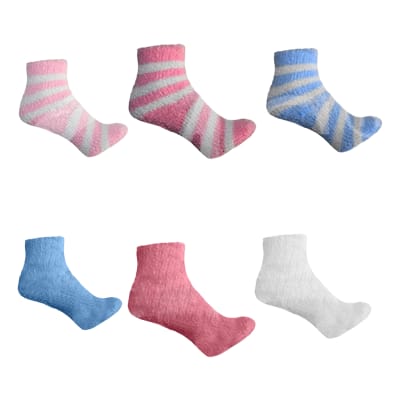 CALCETINES DE BEBE NIÑA PLUMADA TALLA 18-24 | 12 UNID1