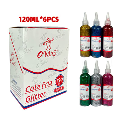 PEGAMENTO LIQUIDO CON GLITTER 120ML | 24 UNID1
