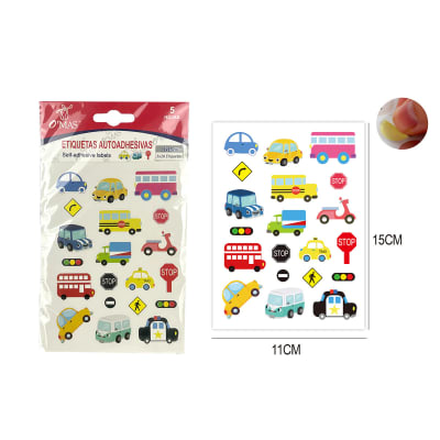 ETIQUETAS AUTOADHESIVAS TRÁNSITO 5 HOJAS | 24 UNID1