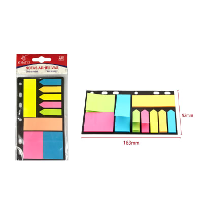 NOTA ADHESIVAS COLORES SURTIDOS 163X92MM 225 HOJAS1