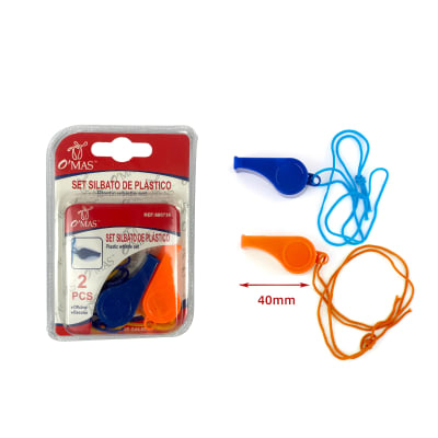 SET SILBATO DE PLASTICO DE COLORES 2 PCS1