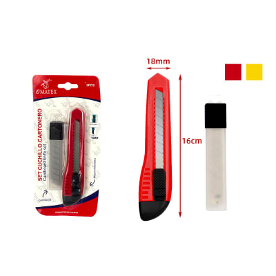 SET CUCHILLO CARTONERO 18MM 5 CUCHILLAS1