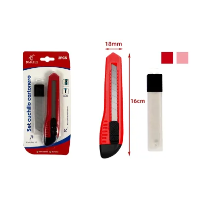 SET CUCHILLO CARTONERO 18MM 5 CUCHILLAS1