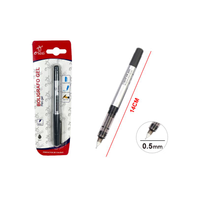 BOLIGRAFOS TINTA GEL NEGRO 1 PCS  0.5MM | 24 UNID1