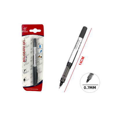 BOLIGRAFOS TINTA GEL  NEGRO 1 PCS 0.7MM | 24 UNID1