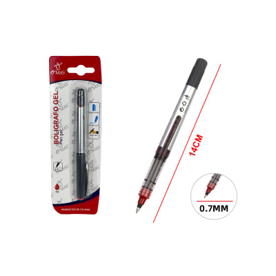 BOLIGRAFOS TINTA GEL ROJO 1PCS 0.7MM | 24 UNID1