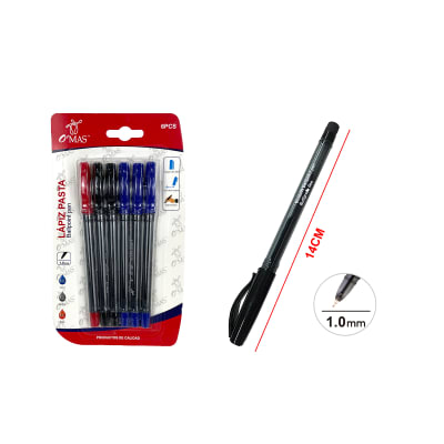 LAPIZ PASTA 1MM 3 COLORES 6 PCS 14CM | 24 UNID1