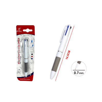 BOLIGRAFOS 1 PCS 3 COLORES 0.7MM | 24 UNID1