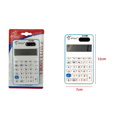 CALCULADORA PLASTICO  12X7CM | 12 UNID1