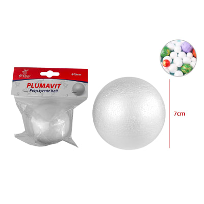PELOTA PLUMAVIT BLANCA 7CM 1PCS | 36 UNID1