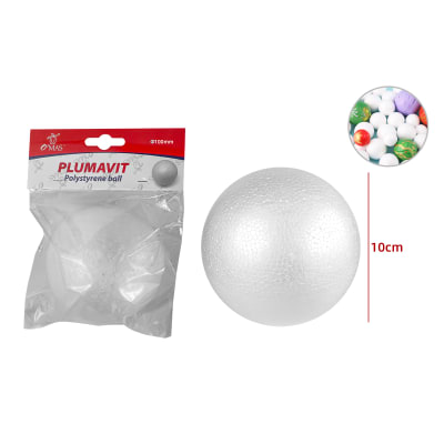 PELOTA PLUMAVIT BLANCA 10CM 1PCS1