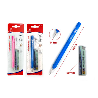 PORTAMINAS HB 0.5MM CON 20 MINAS DE REPUESTO | 24 UNID1
