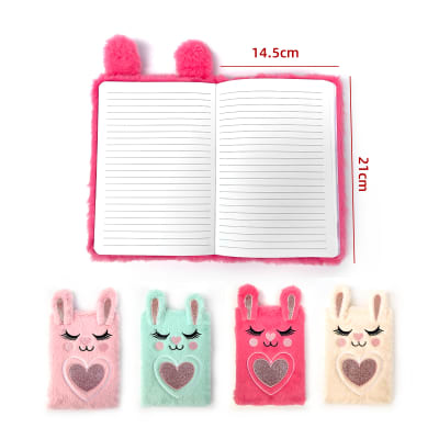 AGENDA PELUDA DISEÑO CONEJO CORAZON 14.5X21CM1