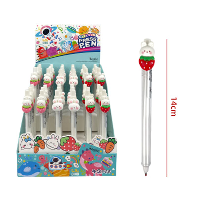 LAPIZ DISEÑOS CONEJO FRUTILLA 14CM1