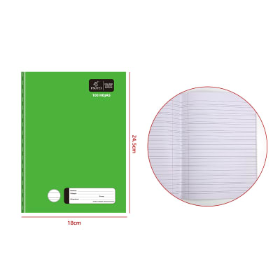 CUADERNO COLLEGE HORIZONTAL VERDE 100HJS 1