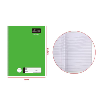 CUADERNO COLLEGE 80HJS CAL. HORIZONTAL VERDE1
