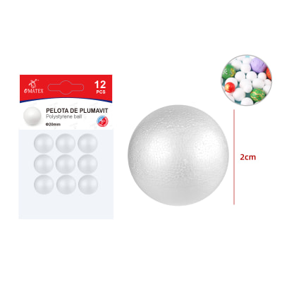 PELOTA DE PLUMAVIT 2CM 12PCS1