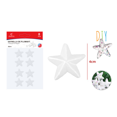 ESTRELLA DE PLUMAVIT 4CM 8PCS1