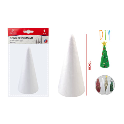 CONO PLUMAVIT BLANCA 15CM 1PCS1