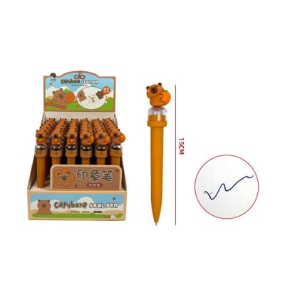LAPIZ PASTA CAPIBARA CON ESTAMPADOR15CM1