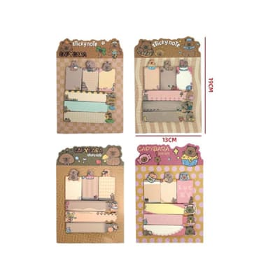 SET 6 NOTAS ADHESIVAS CAPIBARA 20 HJS1