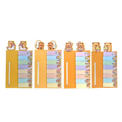 MARCADORES ADHESIVOS DISEÑO CAPIBARA 17 HJS 15.5X4.8CM1