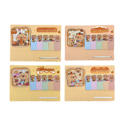 NOTAS ADHESIVAS DISEÑO CAPIBARA 17HJS 18X9CM1