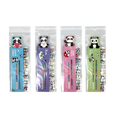 MARCADORES ADHESIVOS DISEÑO PANDA 17 HJS 15.5X4.8CM1