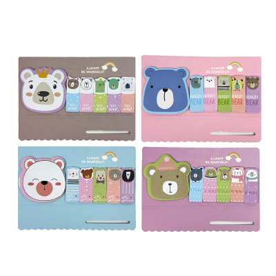 NOTAS & MARCADORES ADHESIVAS DISEÑO OSO 17HJS 18X9CM1