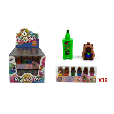 DESTACADORES CAPIBARA 6PCS 7.5CM1