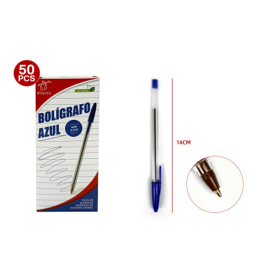 CAJA DE LAPICES PASTA AZUL 50PCS1