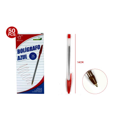 CAJA DE LAPICES PASTA ROJO 50PCS1