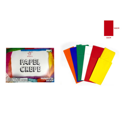 CARPETA PAPEL CREPE 6 PLIEGOS 6 COLORES 50*1001