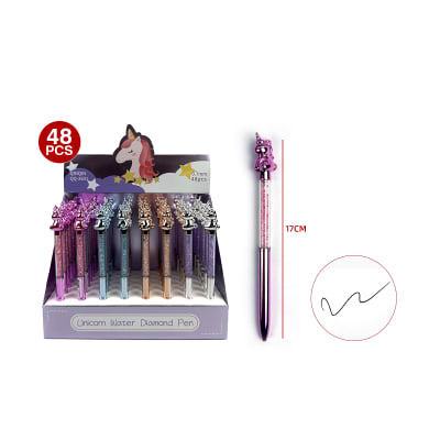 LAPICES BOLIGRAFOS DIAMANTES UNICORNIO 17cm1
