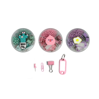 Set accesorios oficina y escolar Redondo | Colores Surtidos1