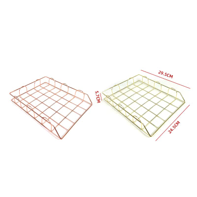 Bandeja Organizadora Metálica Escritorio 29.5×24.5×5.7 cm | Colores surtidos1