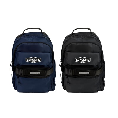 Mochila Escolar Doble Cierre Azul/Negro 47×30×15 cm | Color Surtido1