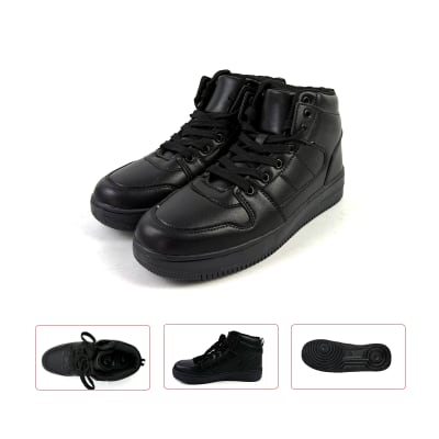 ZAPATILLA ESCOLAR NEGRO PU UNISEX 38/39/40/41/42/431