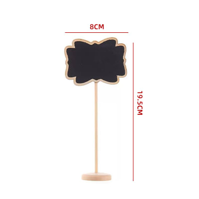 PIZARRAS DECORATIVAS DE MESA DISEÑO CARTEL CON BASE DE MADERA 8 × 19.5 cm1