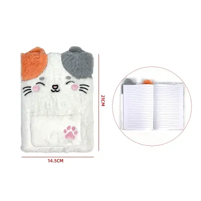 CUADERNO PELUCHE GATO A5 80 HOJAS 14.5X21CM1