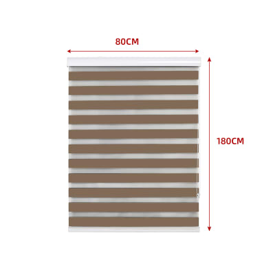 CORTINA ROLLER DUO BLACK-OUT BEIGE OSCURO 80X180CM | 6 UNID1