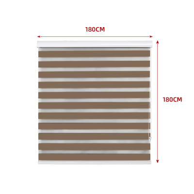 CORTINA ROLLER DUO BLACK-OUT CAFÉ CLARO 180X180CM | 6 UNID1