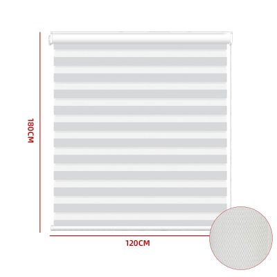 CORTINA ROLLER DUO BLACK-OUT GRIS CLARO 120X180CM | 6 UNID1