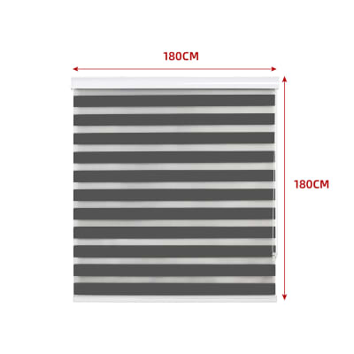 CORTINA ROLLER DUO BLACK-OUT GRIS OSCURO 180X180CM | 6 UNID1