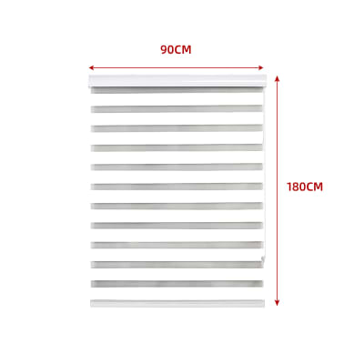 CORTINA ROLLER DUO BLACK-OUT BLANCO 90X180CM | 6 UNID1