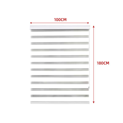 CORTINA ROLLER DUO BLACK-OUT BLANCO 100X180CM | 6 UNID1