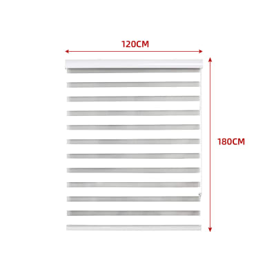 CORTINA ROLLER DUO BLACK-OUT BLANCO 120X180CM | 6 UNID1