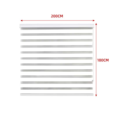 CORTINA ROLLER DUO BLACK-OUT BLANCO 200X180CM | 6 UNID1