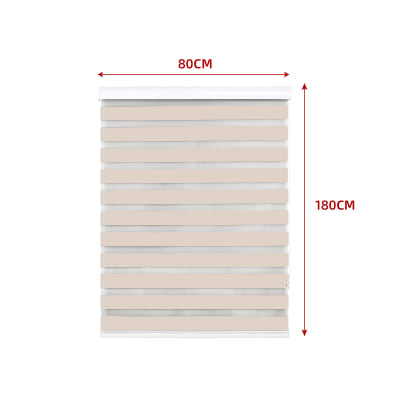 CORTINA ROLLER DUO BLACK-OUT BEIGE 80X180CM | 6 UNID1